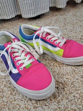 Vans | Neon Sneakers Size 3 kids